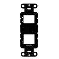 Decoflex Switch Plate 2 Channel, Black (9018985)