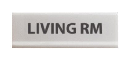 Decoflex Button, Large, White, "Living Rm" (9016421)