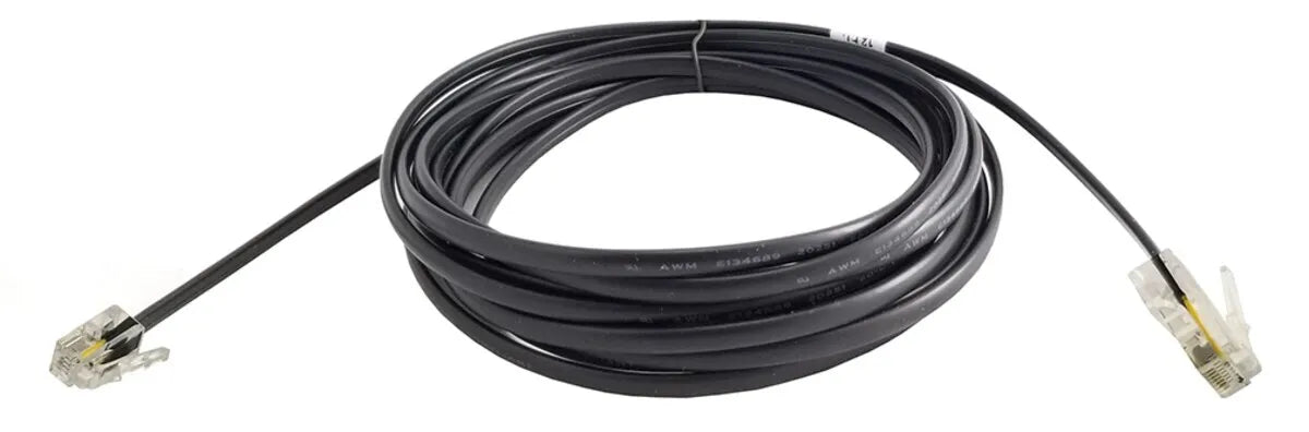 4-Conductor 26 Awg Modular Cable RJ9 to RJ45 - 12 Ft. (Power & Data, Grey) (9018547)