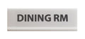Decoflex Button, Large, White, "Dining Rm" (9016415)