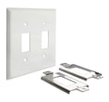 Rocker Switch Plate Kit, 2 Gang White (2005662)