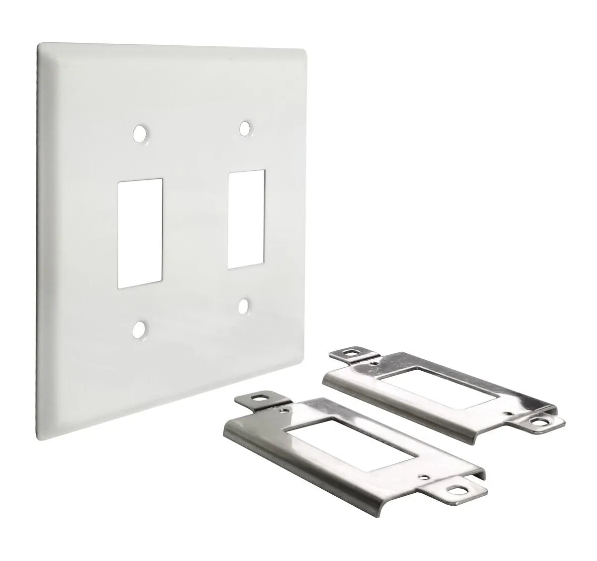 Rocker Switch Plate Kit, 2 Gang White (2005662)