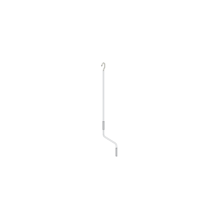 Hand Crank Hook D14L1200 R9010 (2001890)