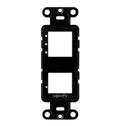 Decoflex Switch Plate 3 Channel, Black (9018984)