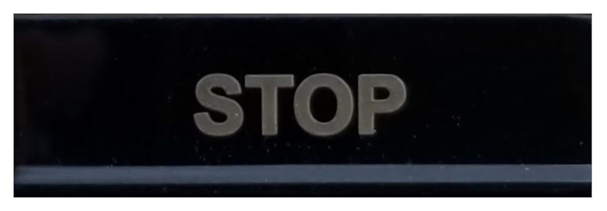 Decoflex Command Button Large "Stop, " Black (9018941)