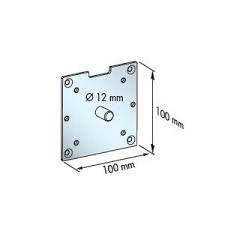 Plate for SIMU 1424 Gear Series 100mm x 100mm (2003639)