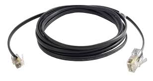 4-Conductor 26 Awg Modular Cable RJ9 to RJ45 - 8 Ft. (Data Only, Black) (9018542)