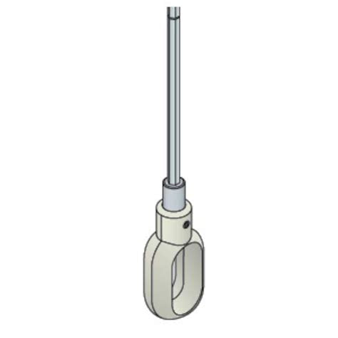 T8-S DMI Eye and Hex Shaft .28" x 15.7" (7 Mm x 400mm) (9018569)